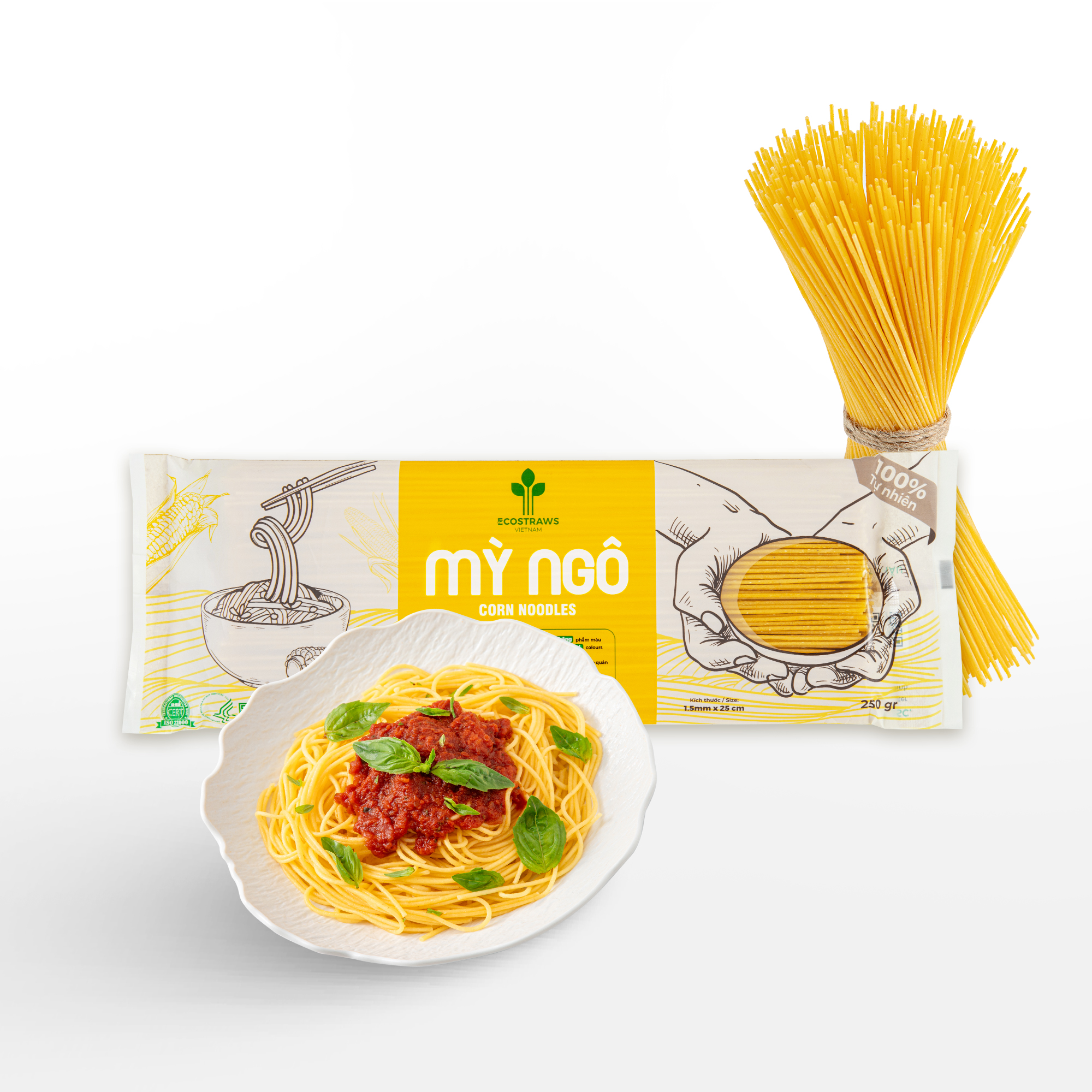 Non-GMO corn noodles