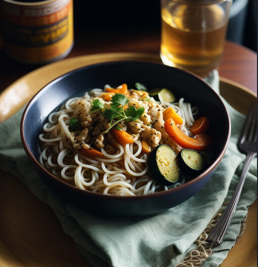 Dish made from Eco Straws sugar free noodles 3